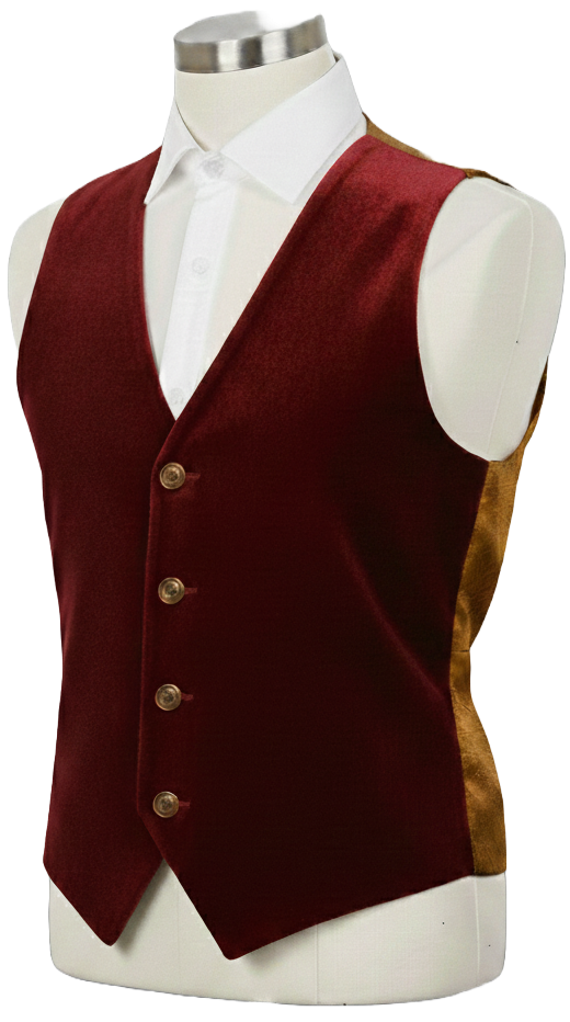 ווסט קטיפה בורדו פרימיום - ווסטים לפורים